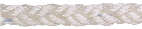 Beyaz polyester 8 kollu halat, 24mm