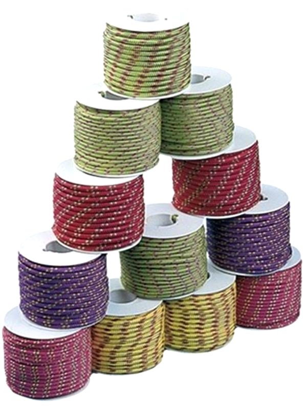 Polyester halat, çok renkli 2.5mm x 22m