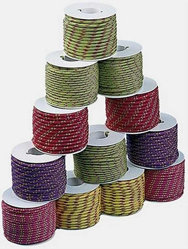 Polyester halat, çok renkli 4mm x 13m