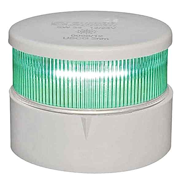 Aqua Signal 34 Serisi 360 Yeşil LED Seyir Feneri 12/24V Beyaz