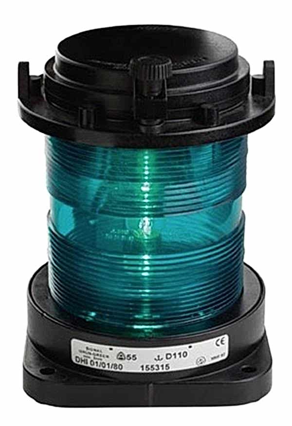 Aqua Signal 55 Serisi Sarı Pupa Seyir Feneri 24V Beyaz