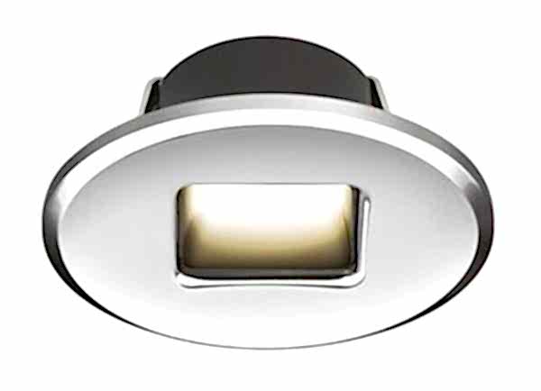 Ember Led Merdiven Lambası Kırmızı Tip:Oval, Parlak Krom 45x58 mm