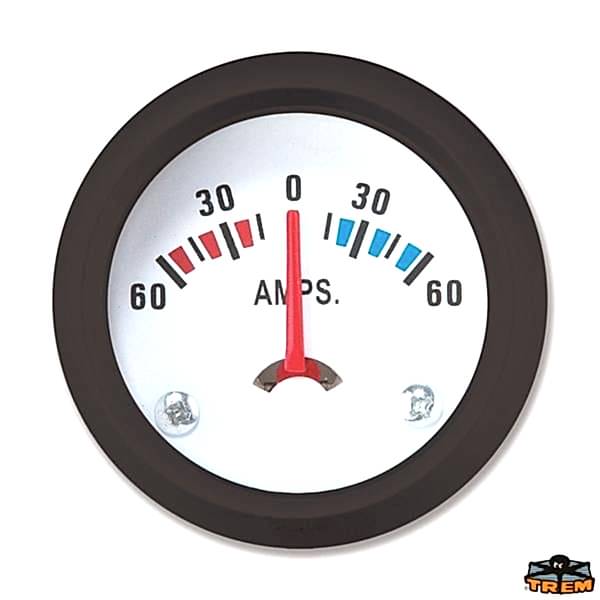 TREM ECO LINE AMPERMETRE.12V.BEYAZ.60-60AMP