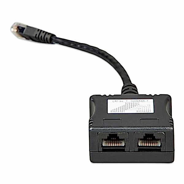 RJ45-splitter 1xRJ45 male/15cm cable/2xRJ45 female
