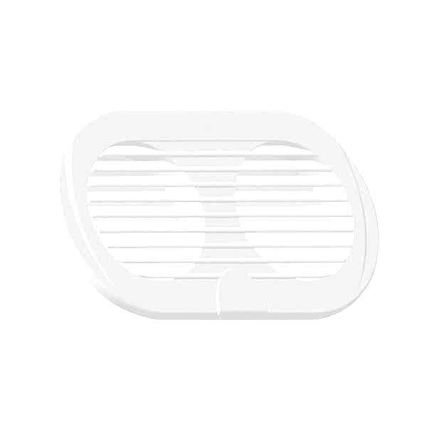 PLASTİK HAVALANDIRMA, Ø3", 195X105mm, BEYAZ. İKİLİ