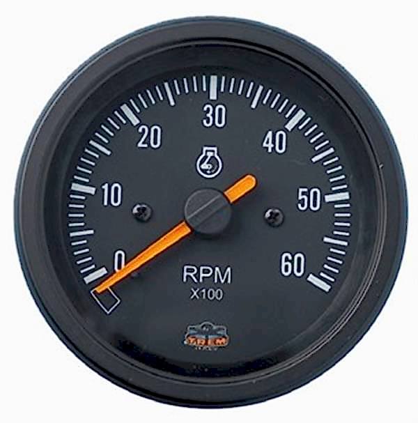 Trem motor devir göstergesi 12v siyah