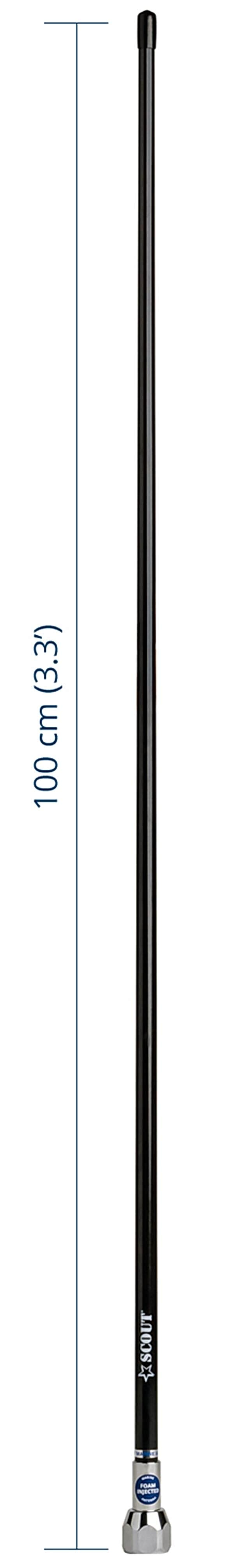 Scout Quick 1 Vhf Anteni Fiberglass 1 Metre Siyah