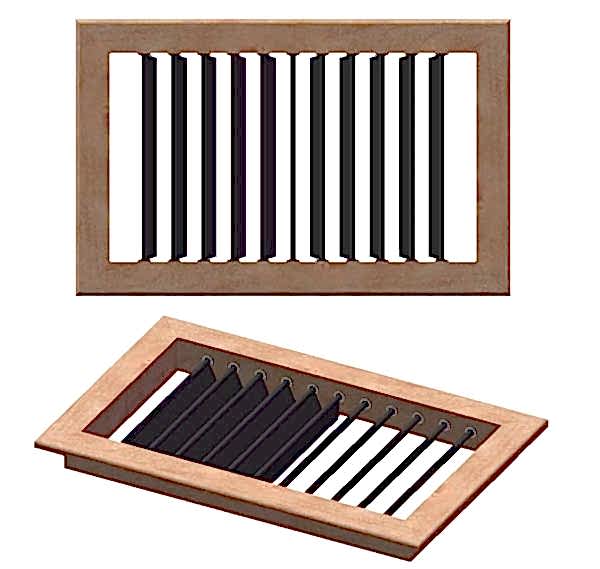 Hava çıkış ızgarası. Maun iki yönlü 254X152mm