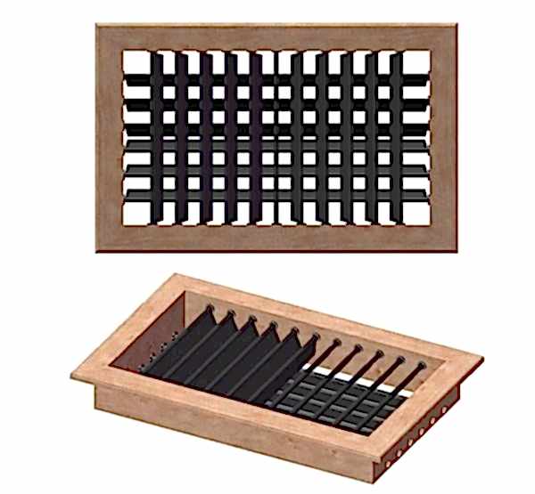 Hava Çıkış Izgarası. Maun Dört Yönlü 203X102 mm