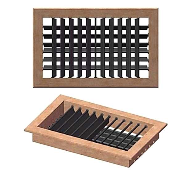 Hava Çıkış Izgarası. Maun Dört Yönlü 356X152 mm