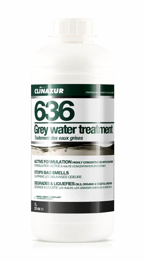Clin Azur -636- Gri Su Tankı Temizleyici 1 Litre