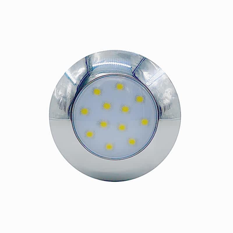 AquaLED Tavan Lambası, 12 Leds, 12V-28V, Krom