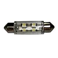 Ampül 12V, LED, T11, SV8.5-8, cool white - 2x4 LEDs 360°,11x39mm