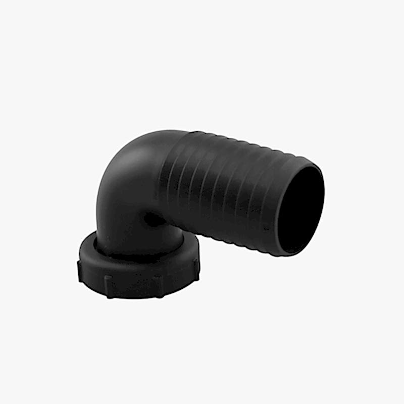 Giriş Bağlantı Elemanı Ø38mm, 1 1/2” lik hortum, Siyah