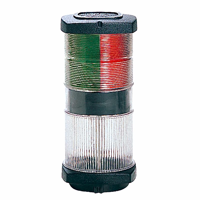 Klasik LED 20 3 Renkli(Kırmızı/Yeşil/Beyaz)+ Çapa feneri, 360°, siyah gövdeli, 12-24V