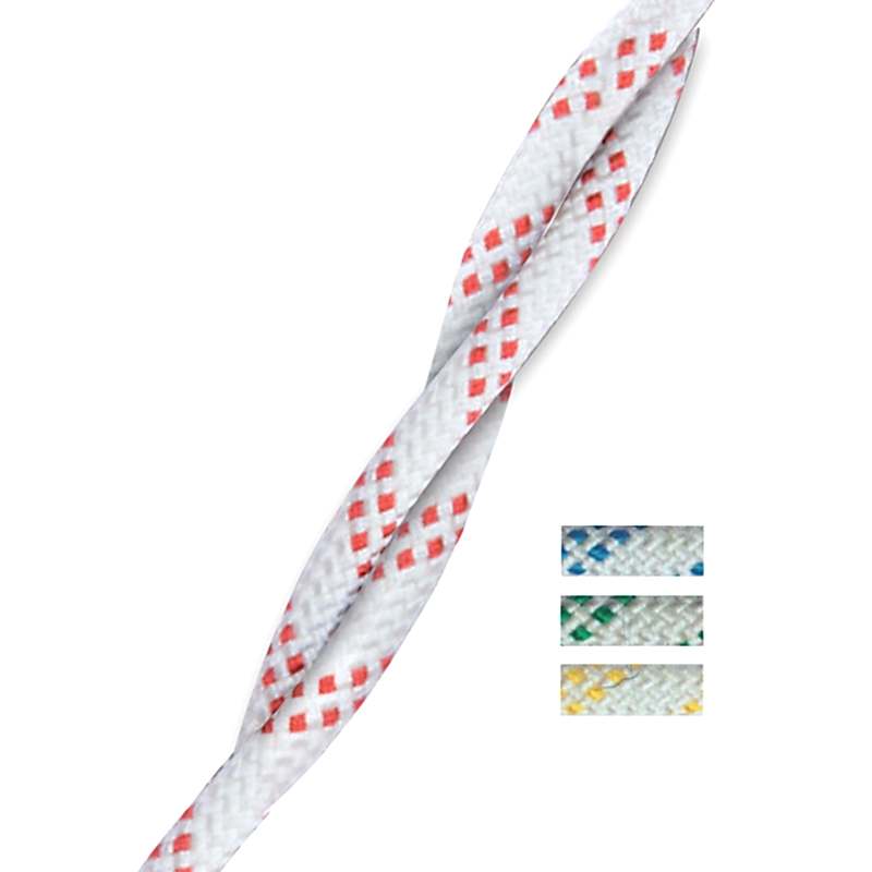 CABO SEYİR HALATLARI, "Halyard", Çap. 6mm, Beyaz üstü Yeşil Örgü