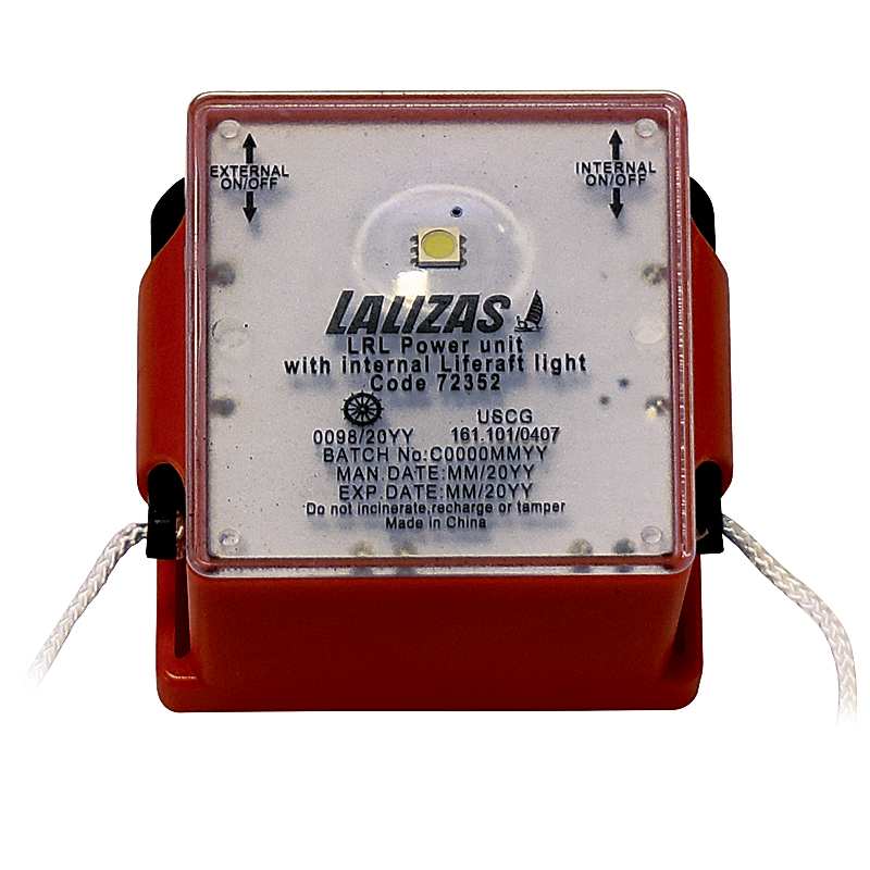 LALIZAS LRL Dahili Liferaft ışığına sahip güç ünitesi, SOLAS / MED/USCG