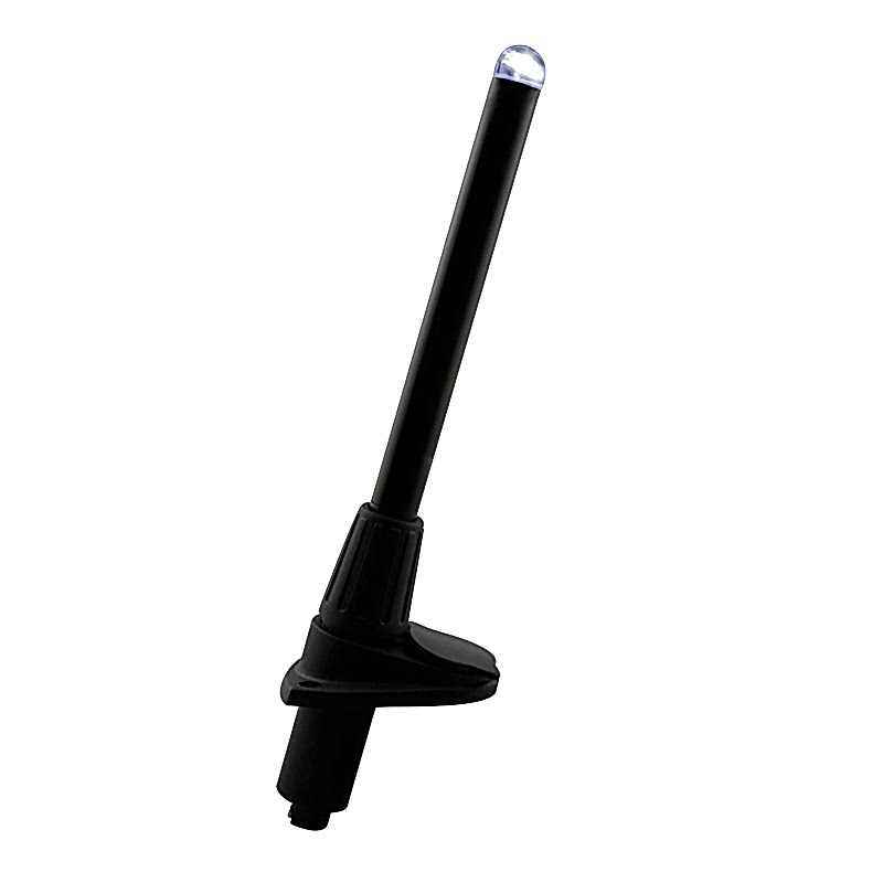 MICRO LED Işıklı Direk Soketli 25cm, Beyaz Işık, Siyah