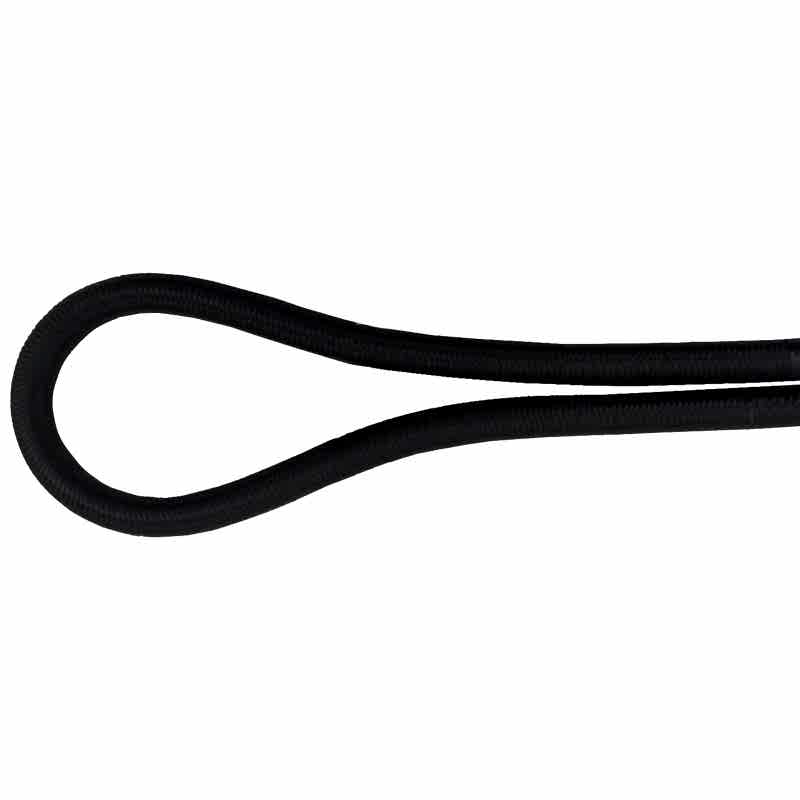 CABO MARİN LASTİKLİ HALATLAR, polyester, 1/4"(6mm), siyah