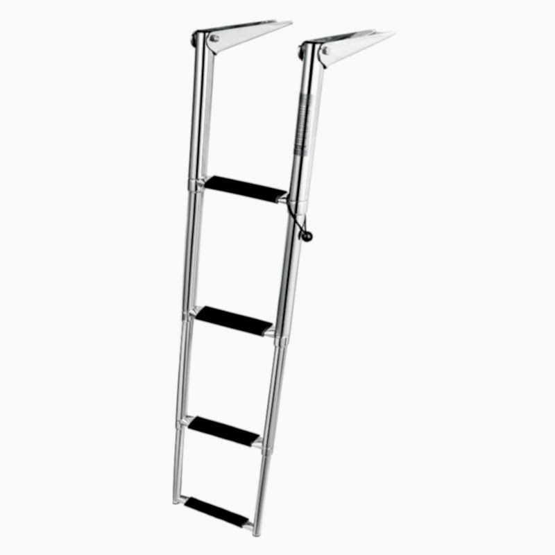 Telescopic Ladder, 4 steps, Inox316, L1145xW395xCentr.W254mm