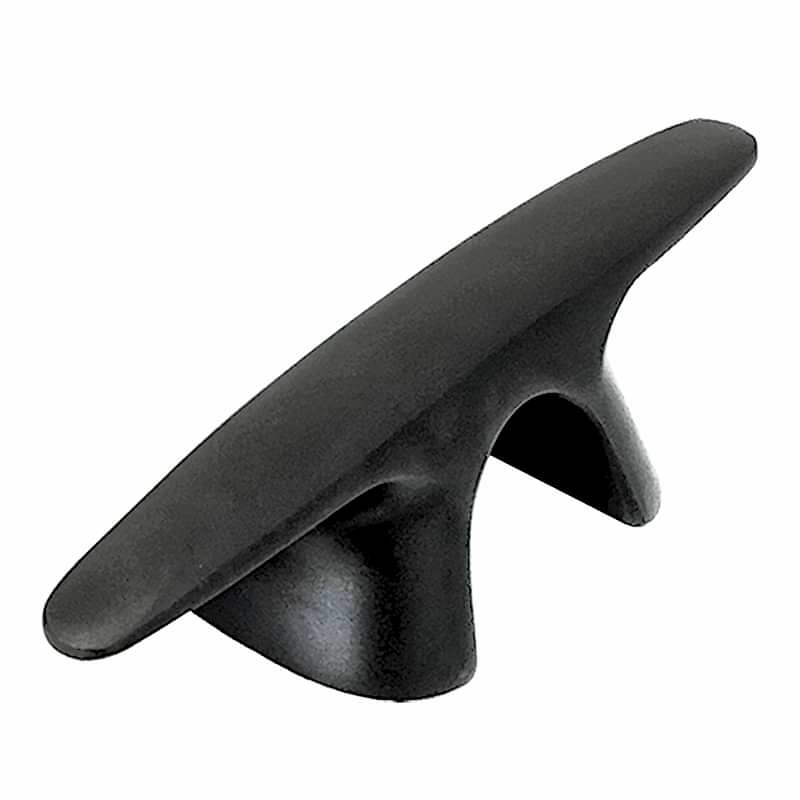 Bull Dog Cleat, Inox 316, 150mm (6''), Black