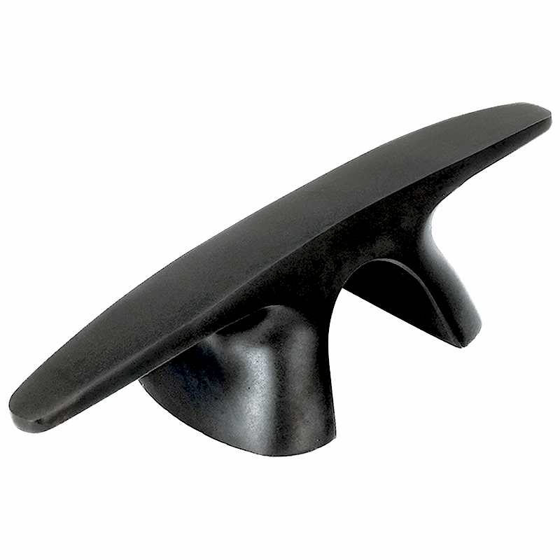 Bull Dog Cleat, Inox 316, 200mm (8''), Black