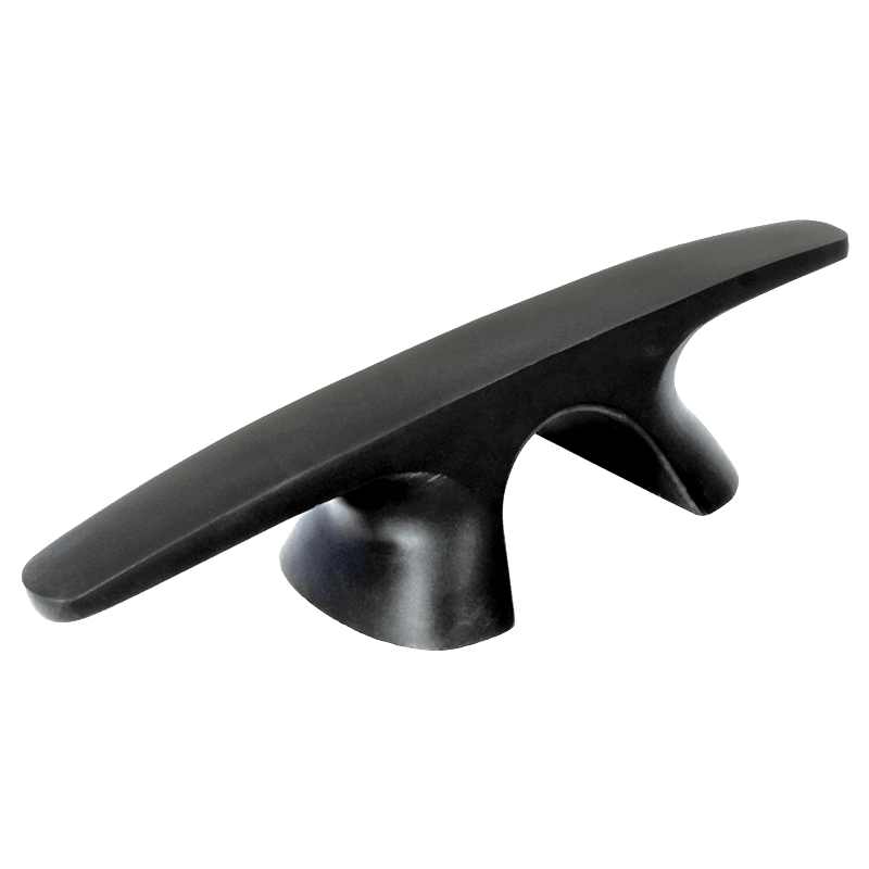 Bull Dog Cleat, Inox 316, 250mm (10''), Black