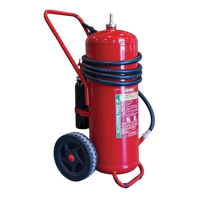 LALIZAS Yangın Sönd.Wheel.PFAS'sız Köpük,50L,Cartr.Oper.,Pas.Çelik,Hortum&Düdüklü,SOLAS/MED(EN,GR,ES