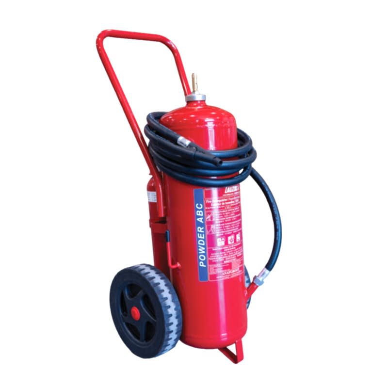 LALIZAS Yangın Söndürücü Tekerlekli Kuru Tozlu,25kg,KArtuşlu Çalış.,Hortum&Düdüklü,SOLAS/MED(EN,GR,E