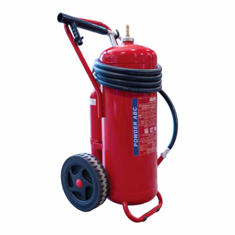 LALIZAS Yangın Söndürücü Tekerlekli Kuru Tozlu,50kg,KArtuşlu Çalış.,Hortum&Düdüklü,SOLAS/MED(EN,GR,E