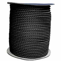 CABO Bağlama Halatı-Üç Kollu,Polyester, Siyah, Diam.8Mm