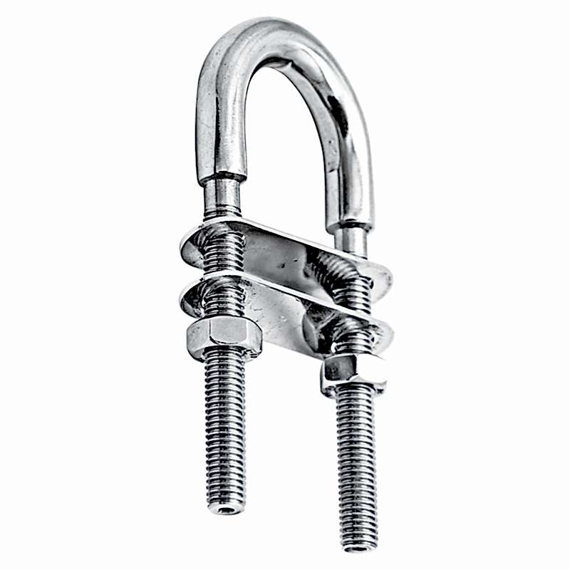 U Mapa, Inox 316, W35mm, L130mm, ø10mm, w/metrik M8