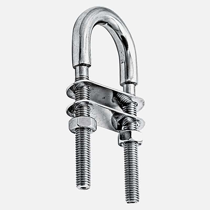 U Mapa, Inox 316, W50mm, L130mm, ø12mm, w/metrik M10