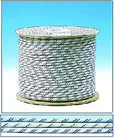 CABO SEYİR HALATLARI, "Halyard", Çap. 3mm, Beyaz üstü Mavi Örgü