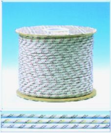 CABO SEYİR HALATLARI, "Halyard", Çap. 6mm, Beyaz üstü Kırmızı Örgü