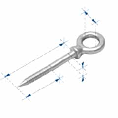 Gözlü Ağaç Vidası, Inox 316, 10x120Mm