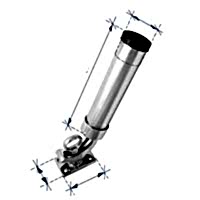 Kamış tutamağı (Güverte Tipi), Inox 316, L232mm, W51mm
