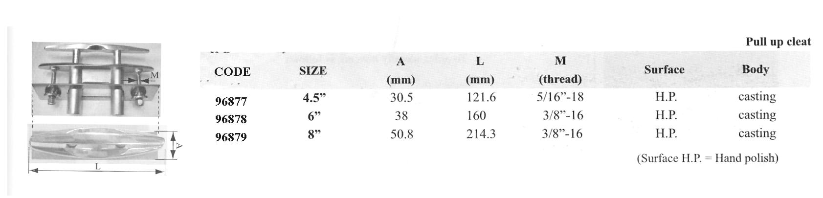KOÇBOYNUZU ALTTAN SOMUNLU, 6", İNOX 316