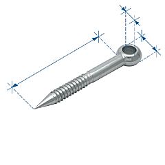 Gözlü Ağaç Vidası, Inox 316, 8x80Mm