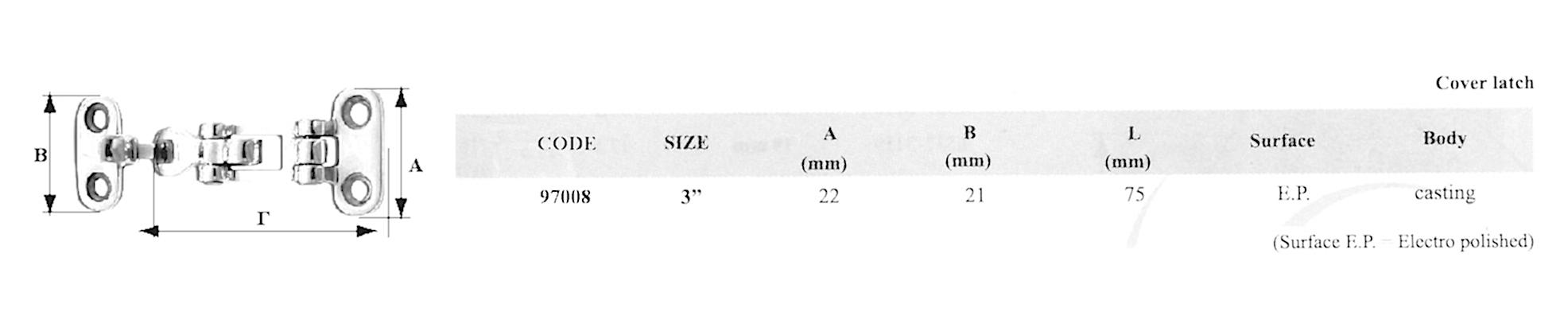 GERGİLİ KİLİT, PASLANMAZ ÇELİK, 3"