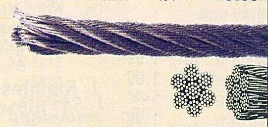 WIRE ROPE , AISI 316, 7*19 W/ PVC COATING 4-8MM