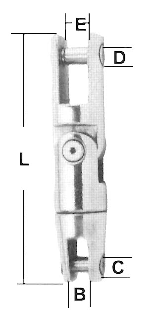 Çapa Zincir Bağlantı Konnektörü, Inox 316, 10&12 mm zincir için