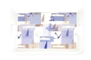 Topoplastic Newport serisi melamin büyük tepsi