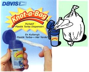 Davis portatif, plastik kutulu torba dispenseri