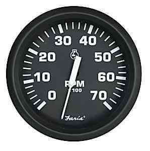 Faria universal outboard devir göstergesi. 0-7000 Rpm. 12V.