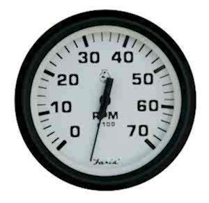 Faria universal outboard devir göstergesi. 0-7000 Rpm. 12V.